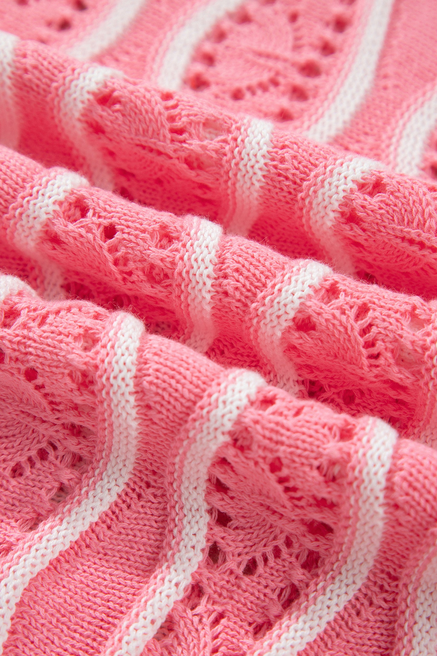 Cloud Nine Wavy Eyelet Knit Sweater