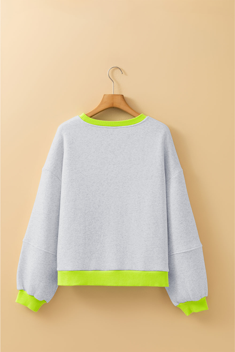 Colorblock Puff-Sleeve Sweatshirt