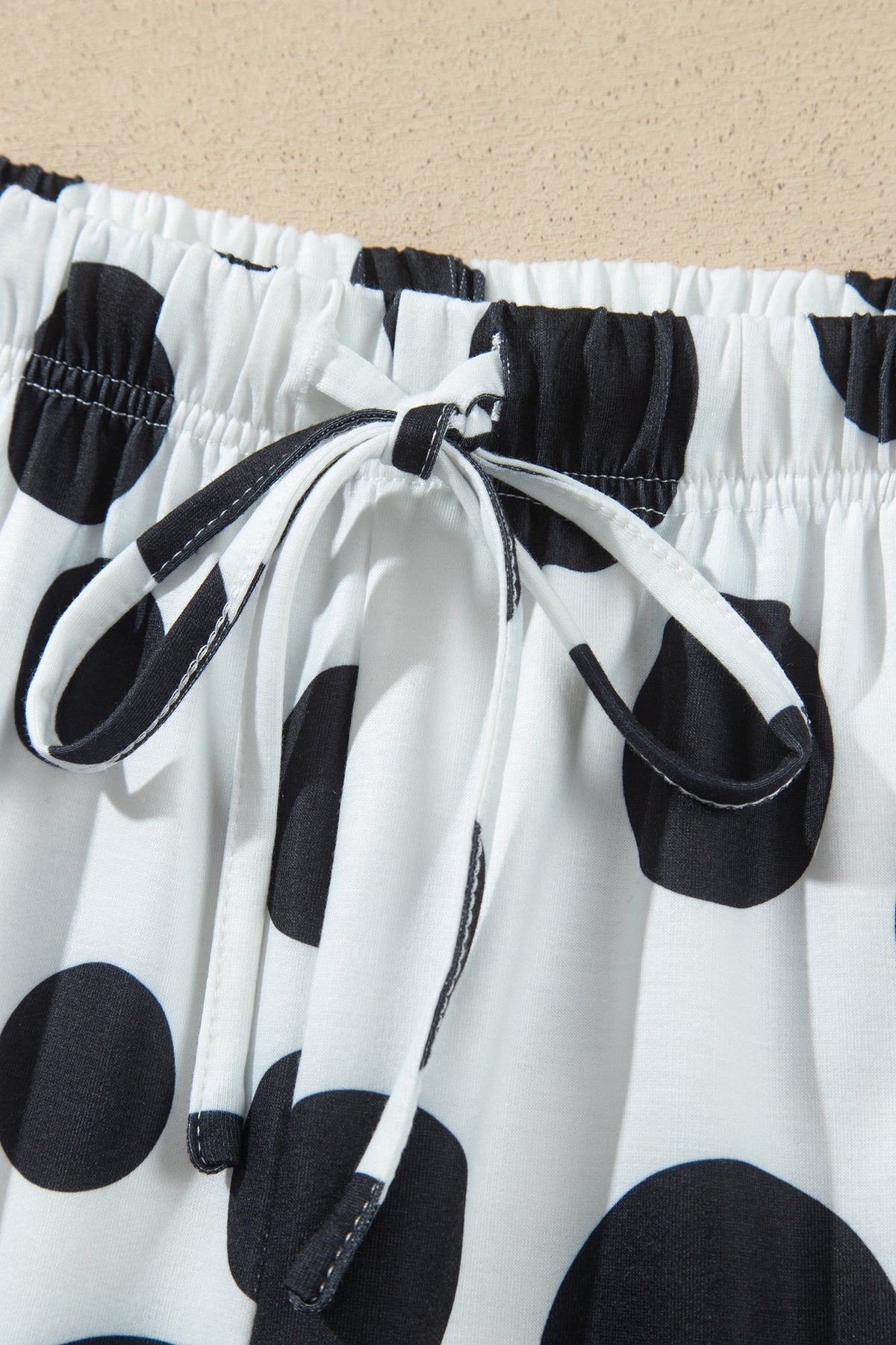 Khaki Polka Dot Relaxed Pant Set