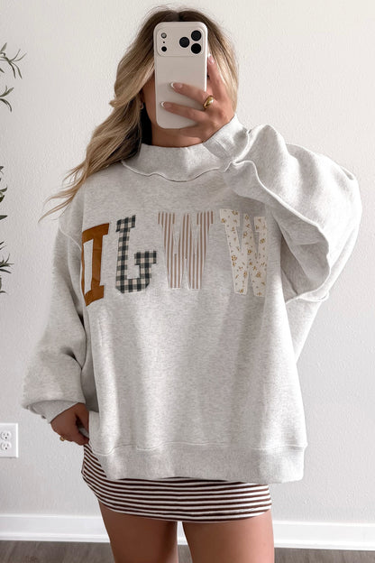 Sunday Grace "WWJD" Mock Neck Sweatshirt