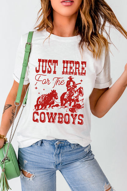 Just Here Cowboy Western Tee