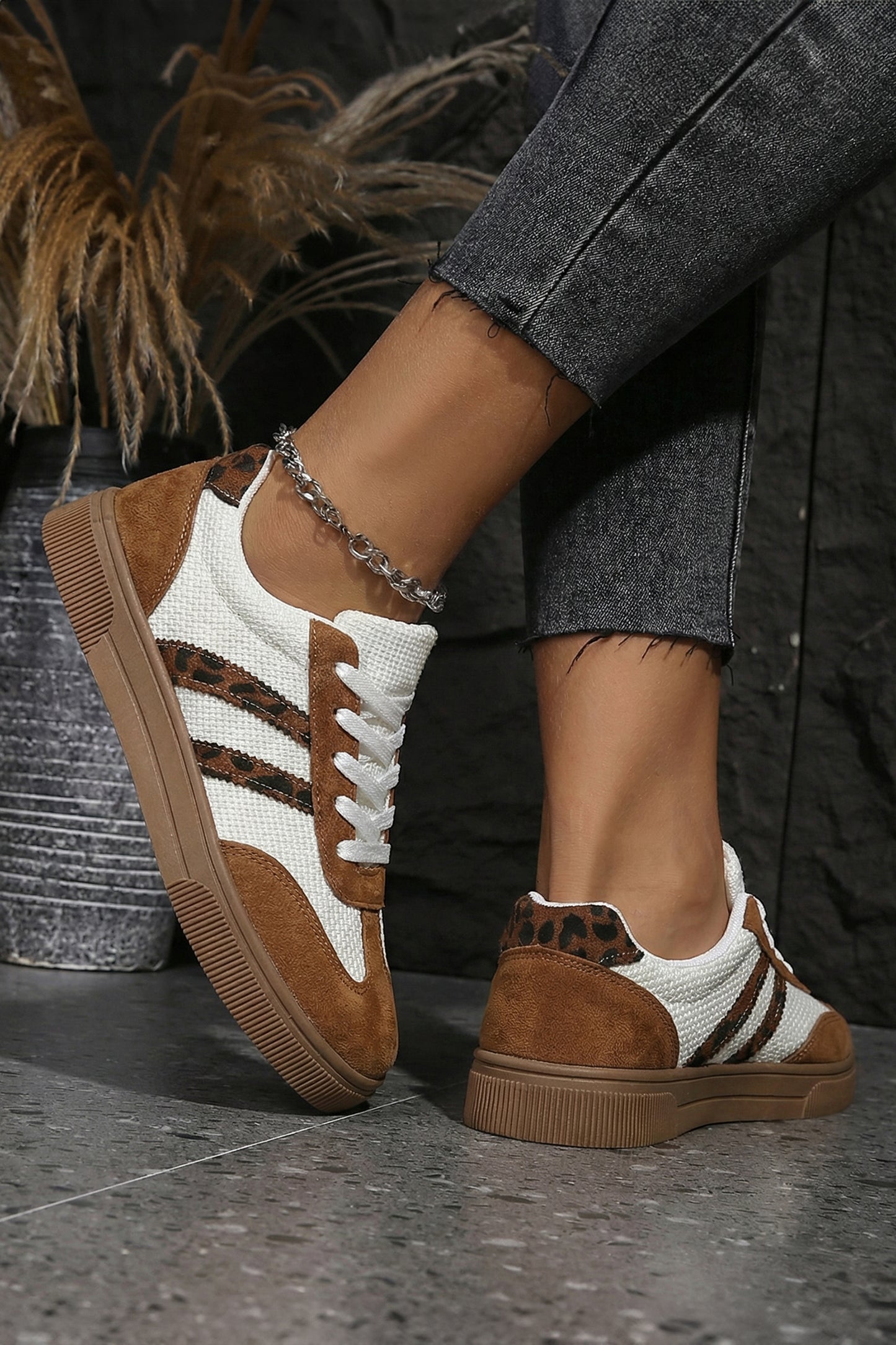 Wild Spot Woven Leopard Sneakers