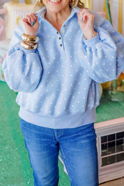 Daybreak Polka Dot Plus Size Sweatshirt