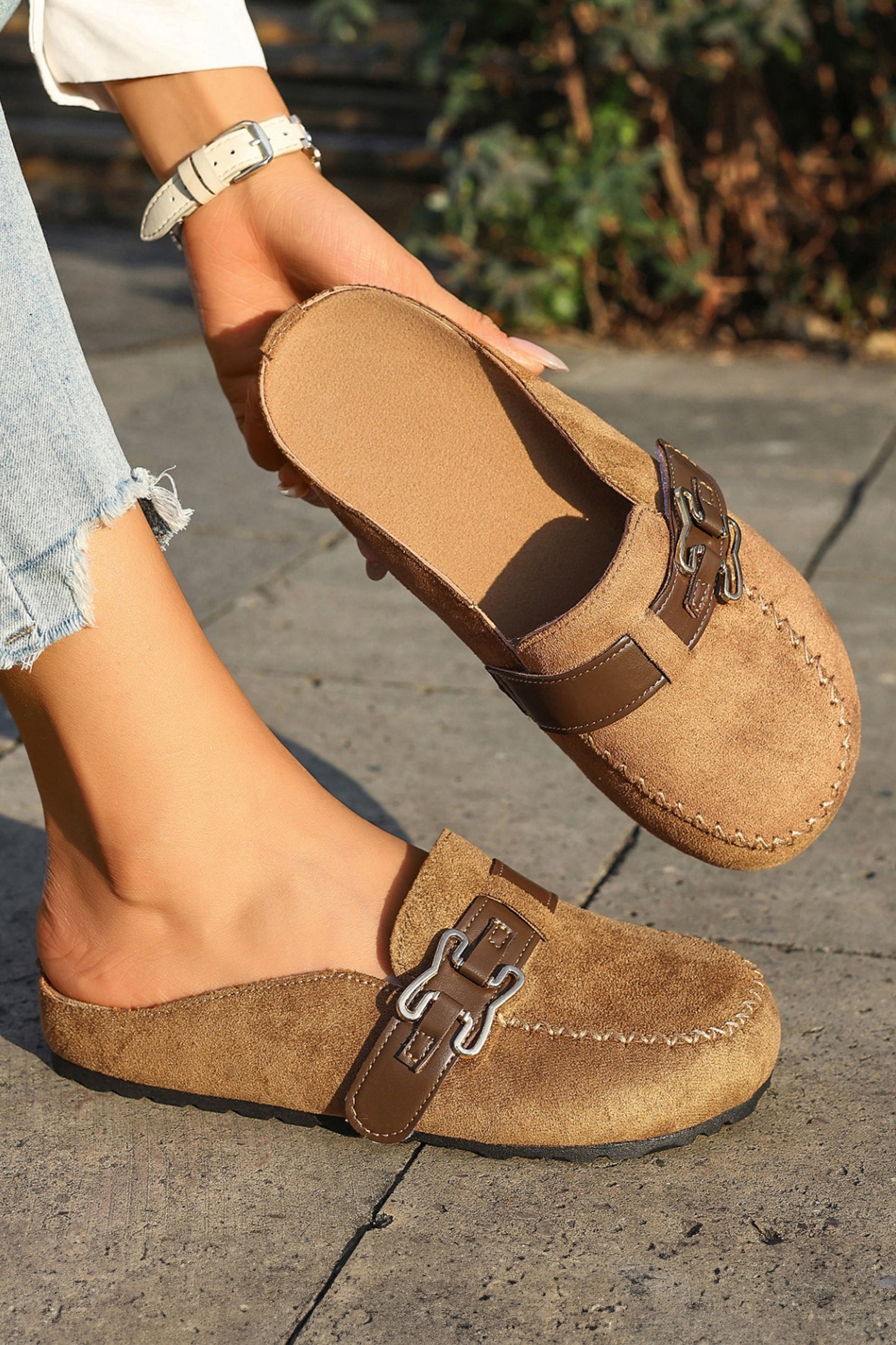 Cedar Creek Faux Suede Mule Slippers