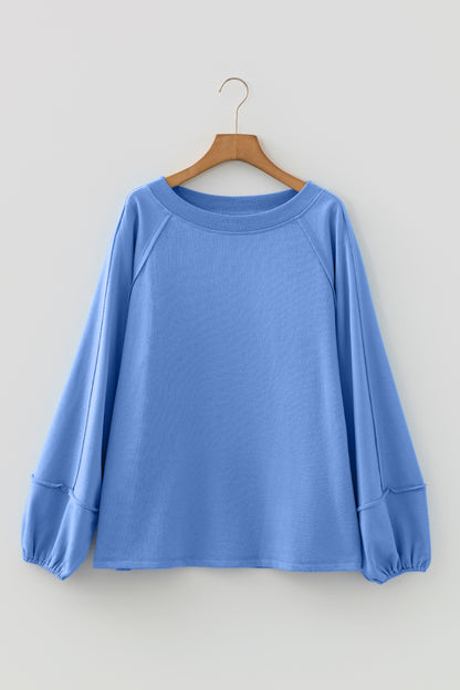 Raw Seam Patchwork Oversized Sweatshirt