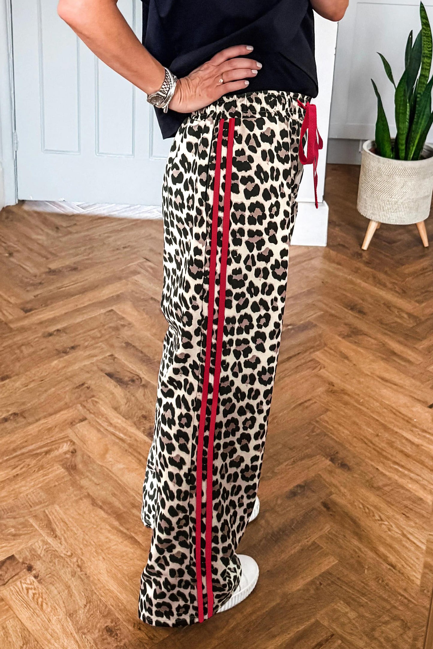 Wild Side Leopard Drawstring Pants