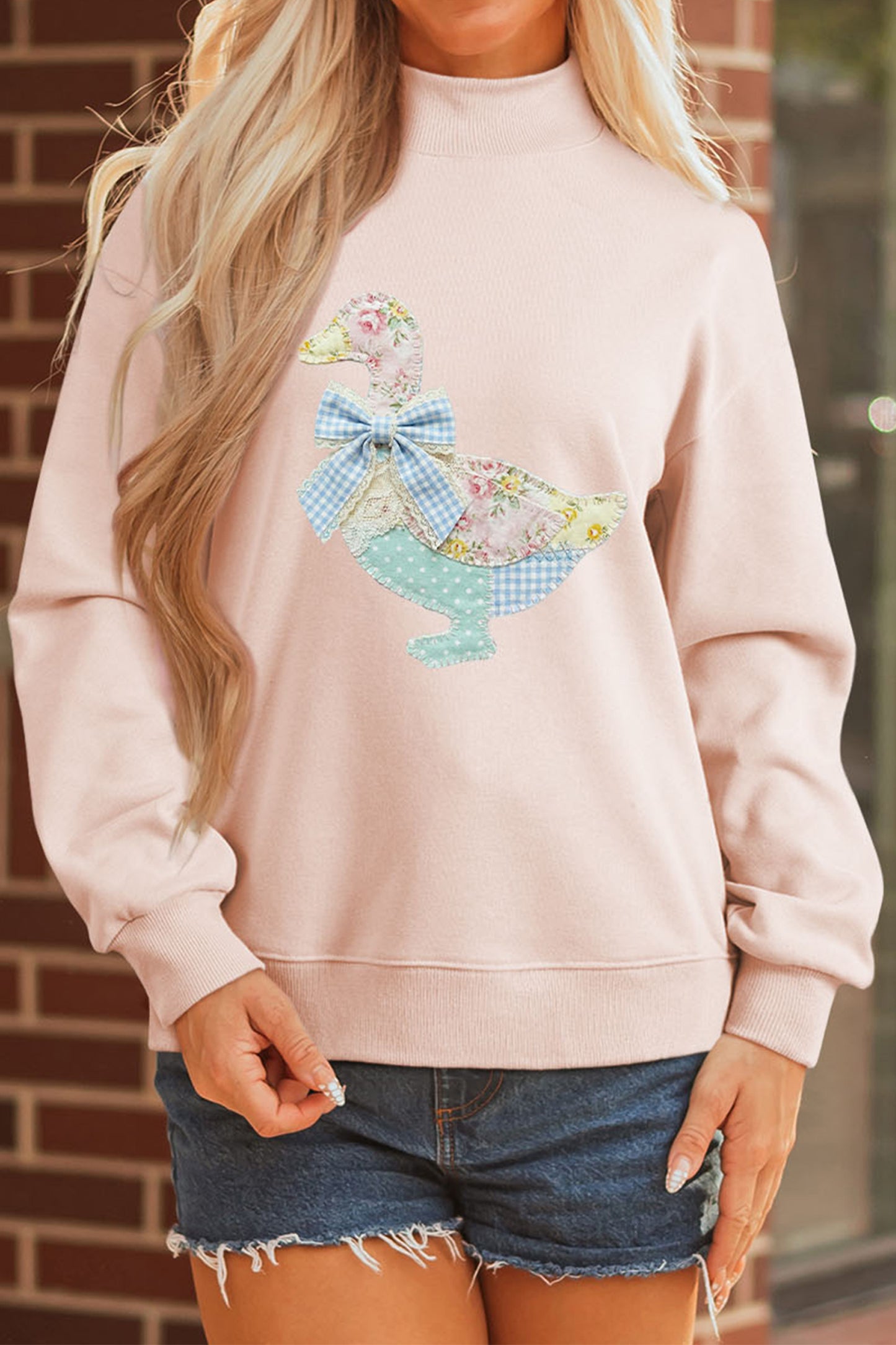 Blue Bill Duck Bow Sweatshirt