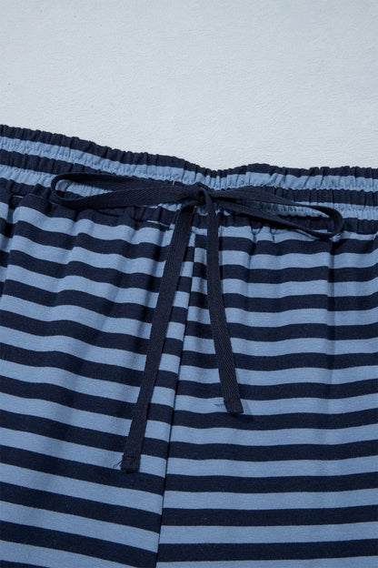 Plus Size Stripe Long Sleeve Top & Pants Set