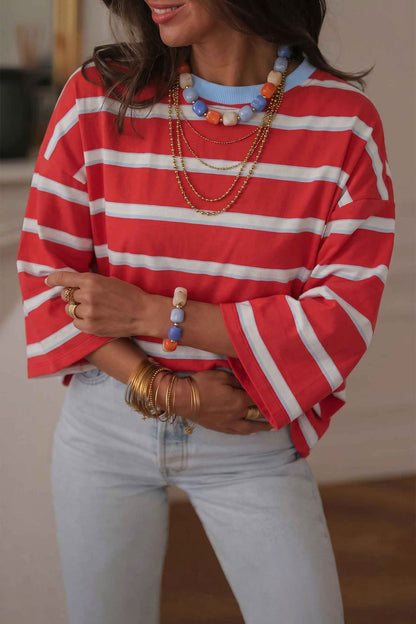Riverbend Striped Tie-Back Tee