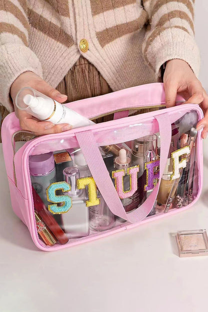 Sweet "Stuff" Clear Makeup Bag
