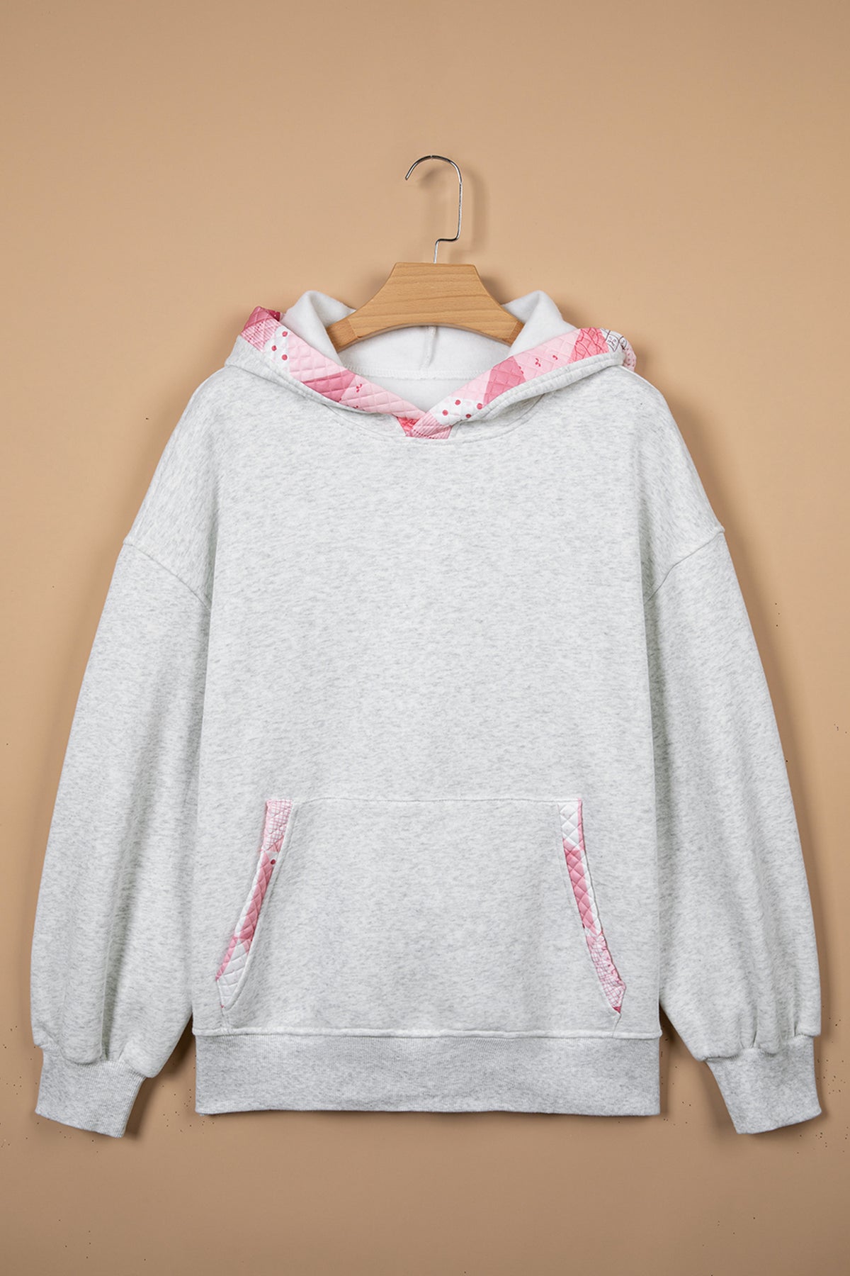 Contrast Patchwork Oversized Hoodie