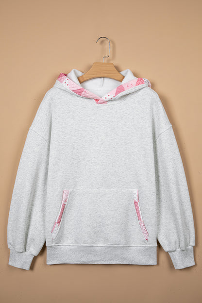 Contrast Patchwork Oversized Hoodie