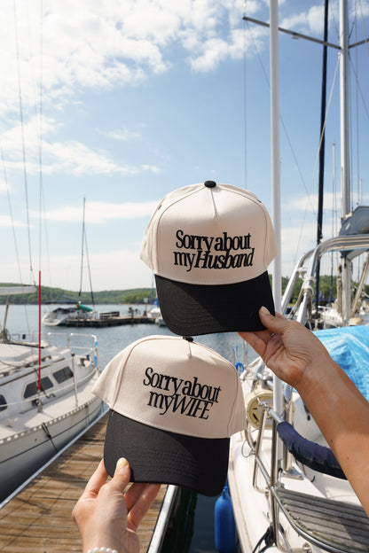 Sorry about my Husband / Wife Vintage Trucker Hat