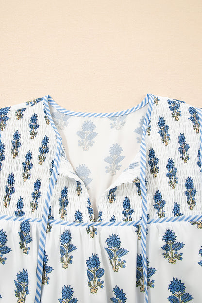 Sunday Picnic Floral Puff Sleeve Mini Dress
