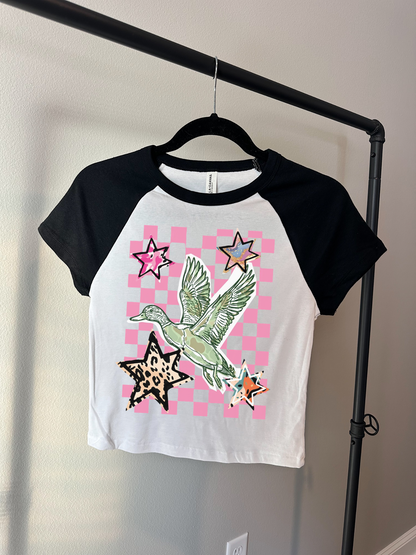 Pink Skies & Duck Vibes Baby Tee