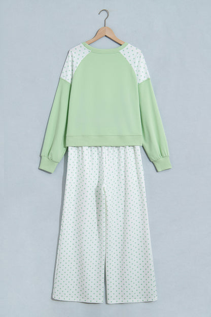 Polka Dot Colorblock Lounge Set