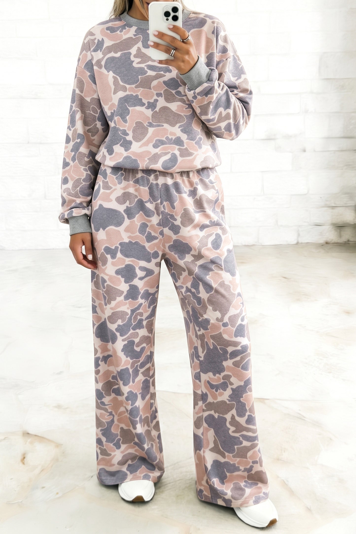 Sundown Camo Wide Leg Pants Set