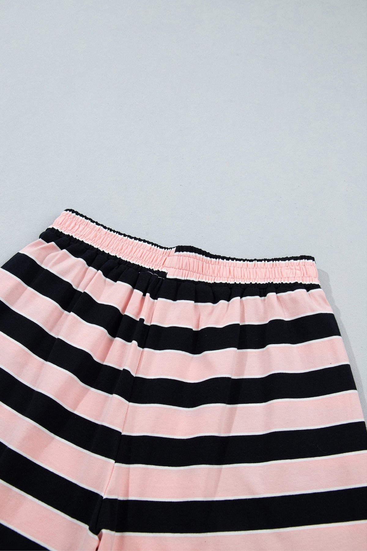 Stripe Oversized Long Sleeve Top & Shorts Set