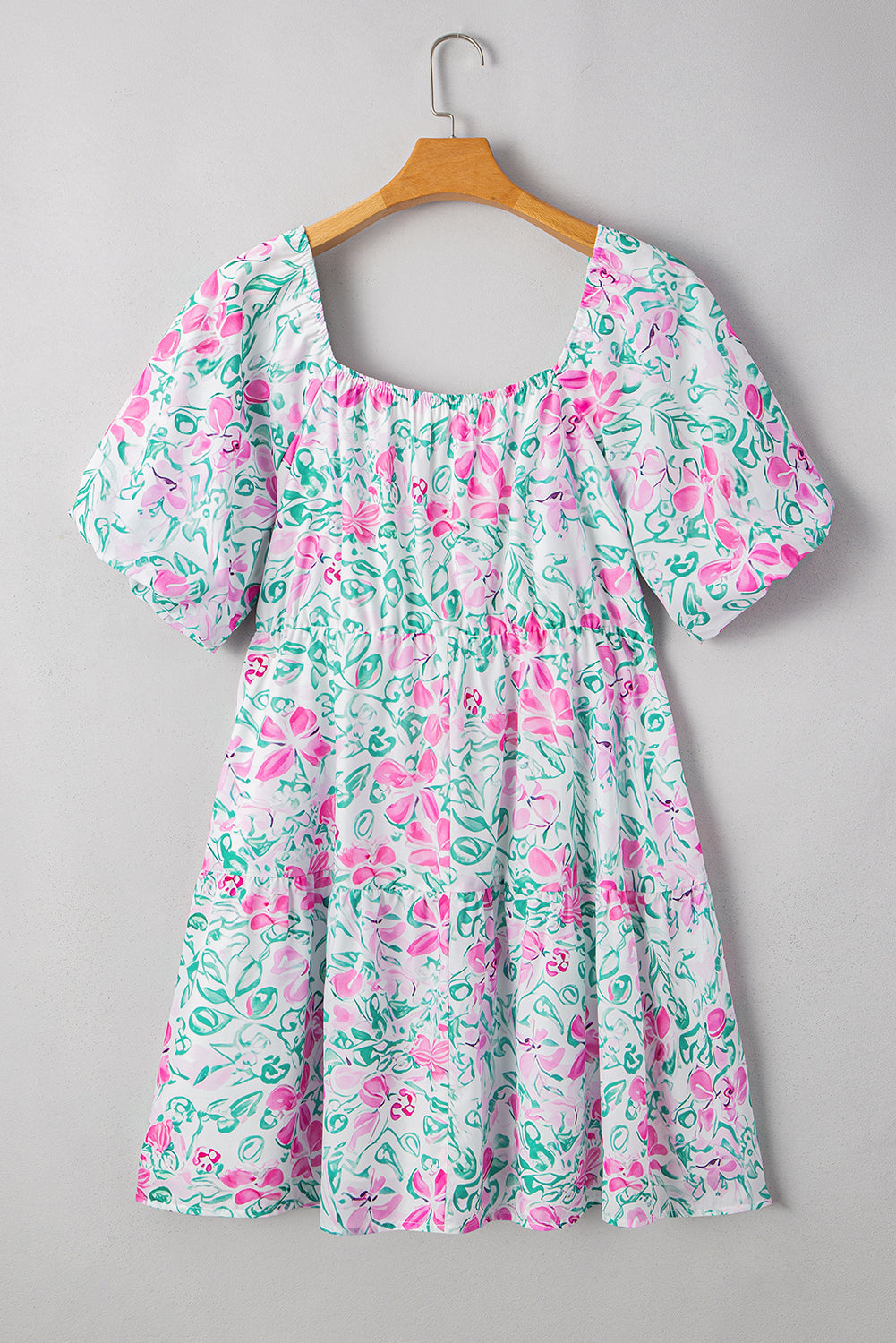 Prairie Bloom Floral Plus Size Mini Dress