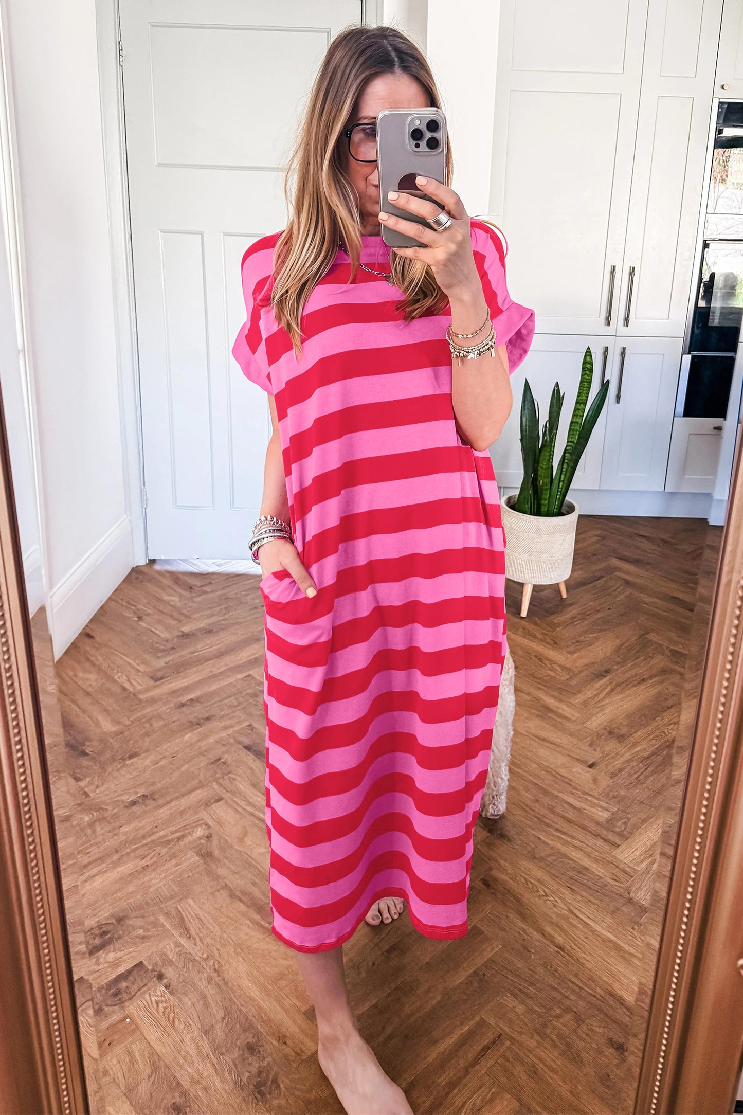 Sunday Stroll Striped Pocket Dress
