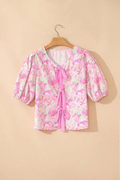 Sweet Talk Floral Puff Sleeve Blouse