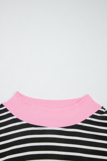 Plus Size Striped Colorblock Top & Shorts Set — product image 4