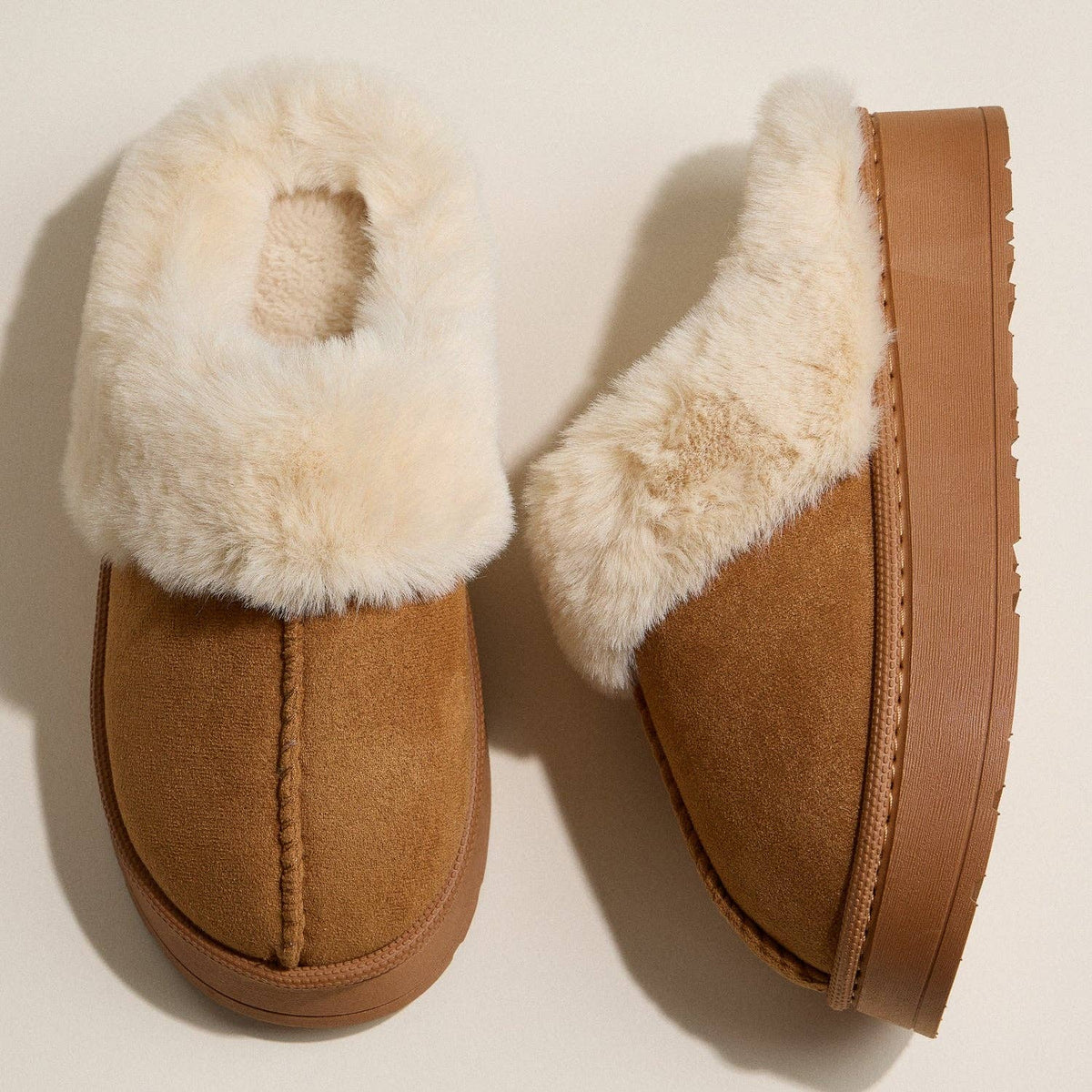 Cozy Sherpa Platform Clogs