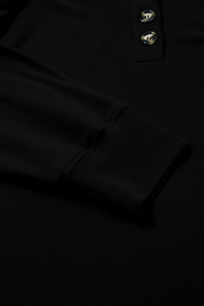 Plus Size Buttoned Henley Sweatshirt — product image 5