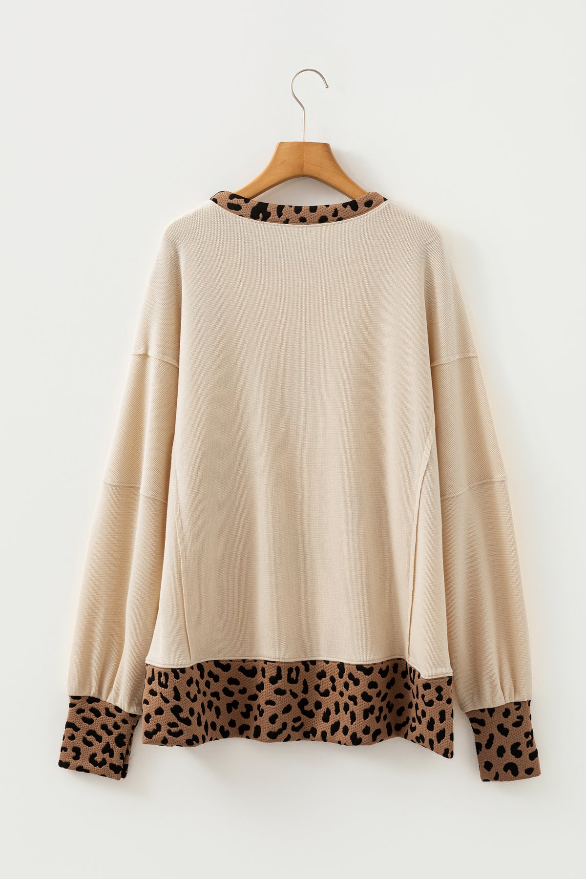 Leopard Star Raw-Seam Sweatshirt