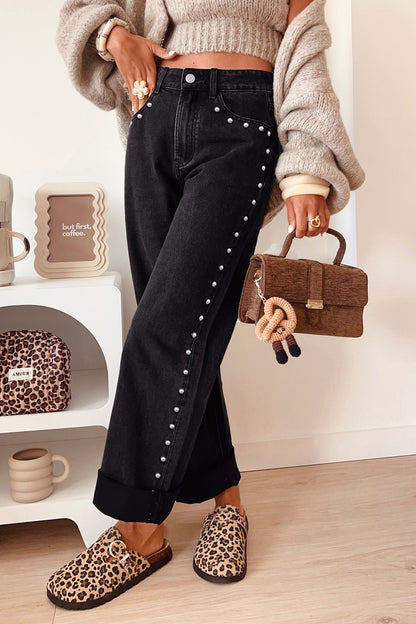 Canyon Studded Straight Leg Jeans