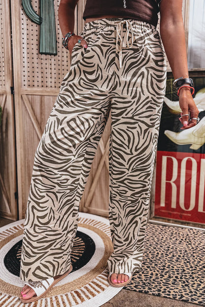 Desert Western Zebra Print Pants
