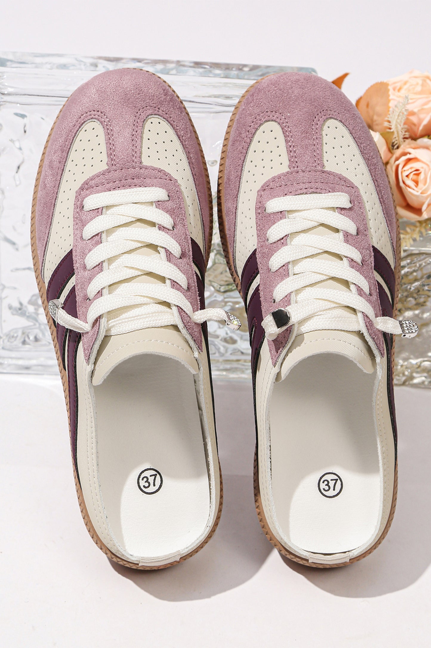 Sunlit Eyelet Faux Suede Sneakers