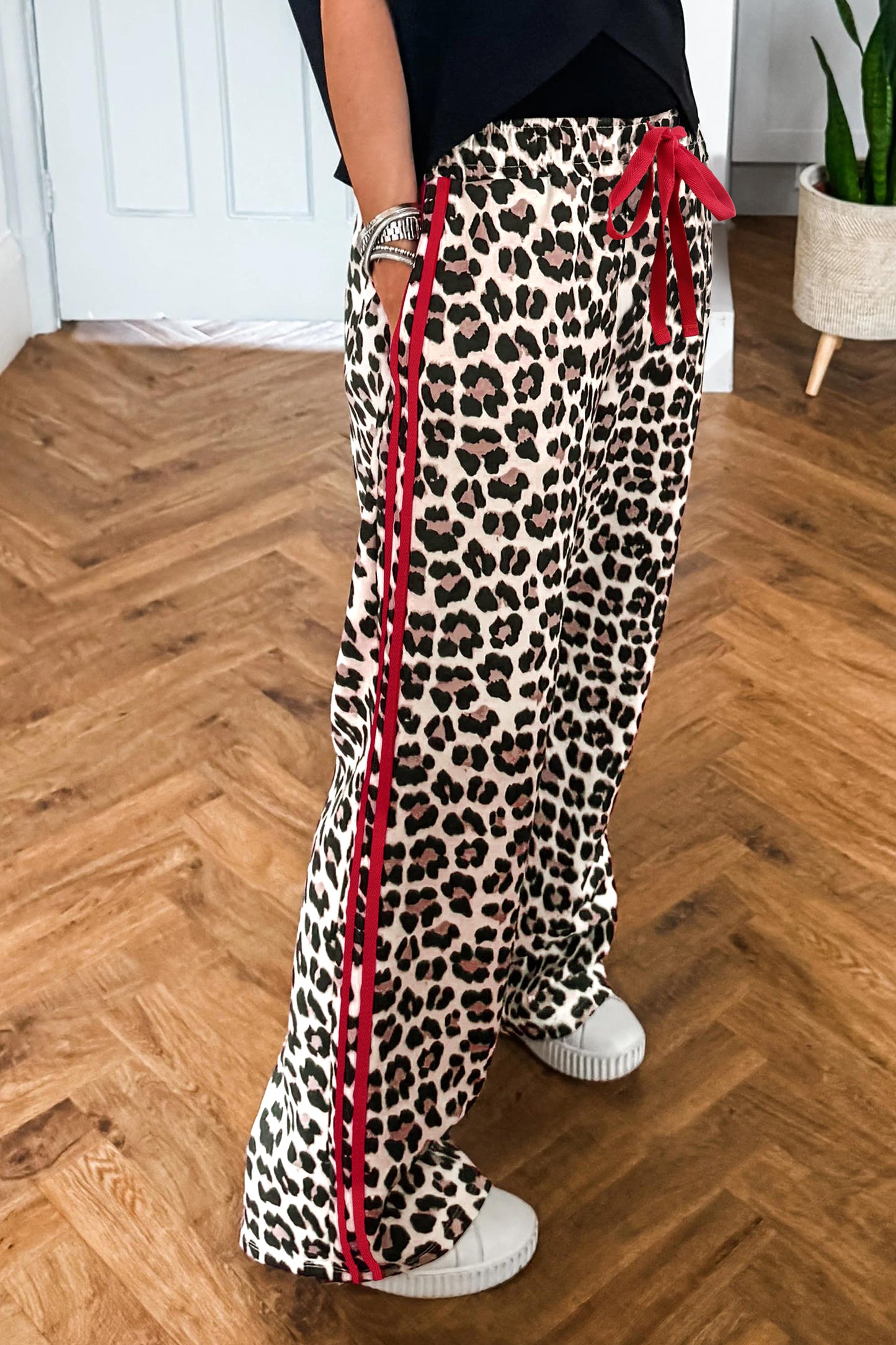Wild Side Leopard Drawstring Pants