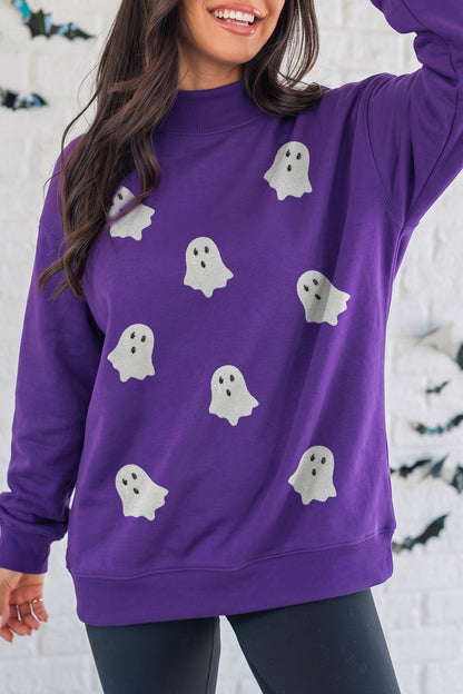 Ghostlight Sequin Mock Neck Sweatshirt