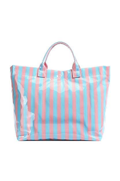 Boardwalk Striped Vinyl Tote