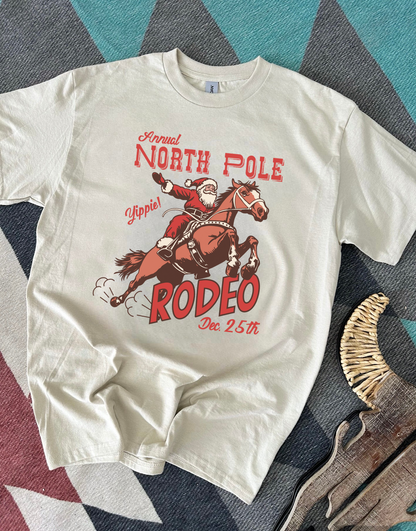 North Pole Rodeo Tee or Crewneck