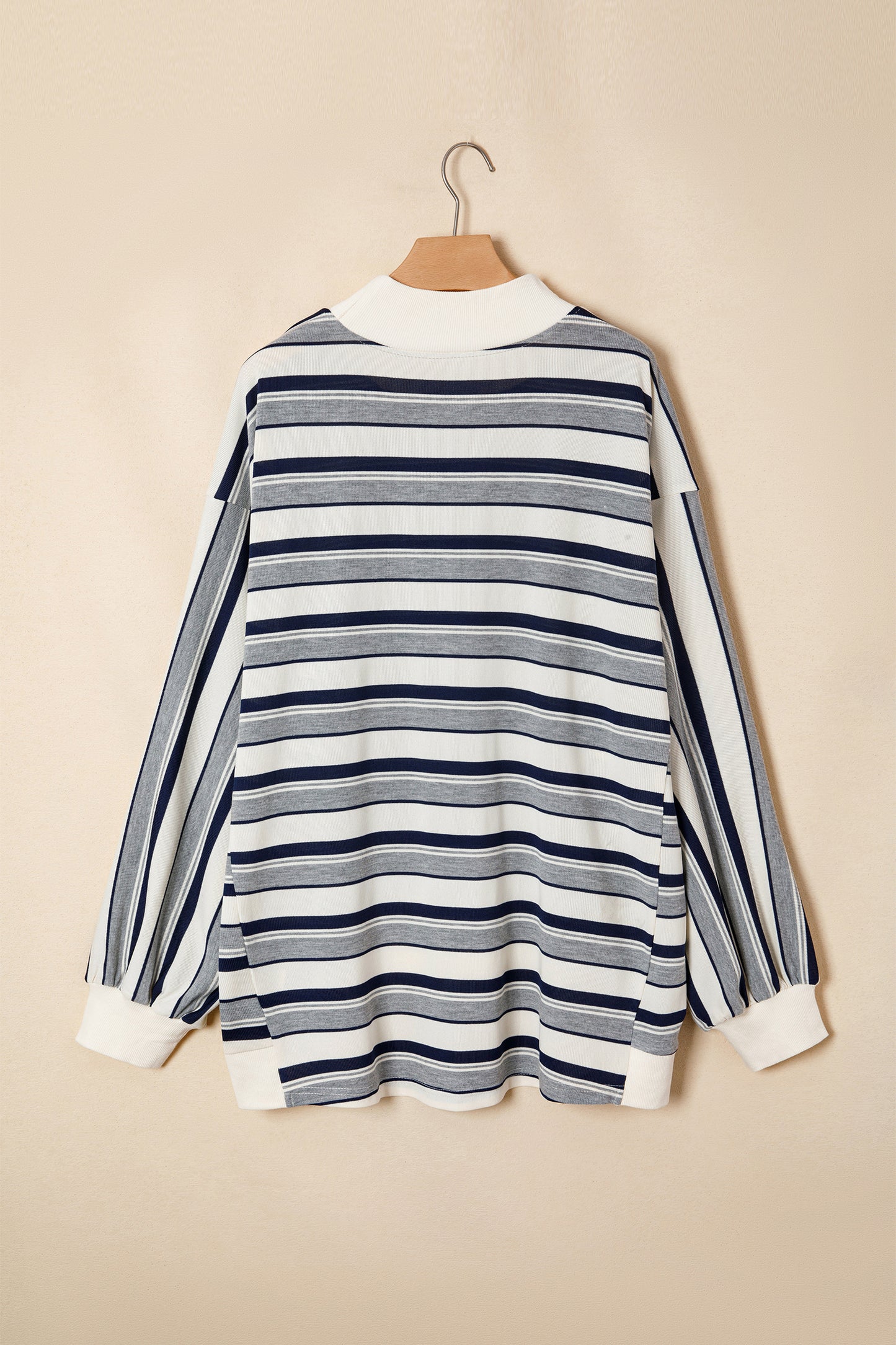 Seaside Stripe Ribbed Sweatshirt