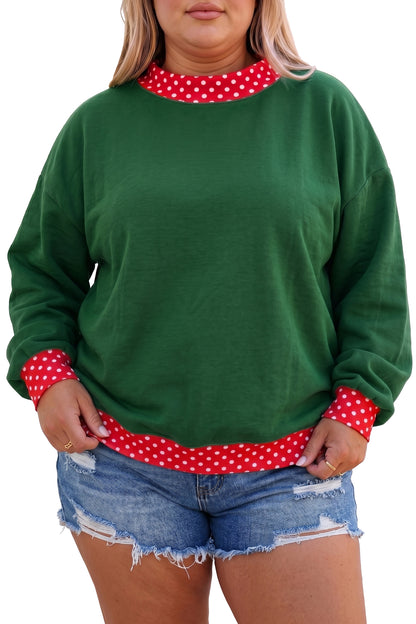 Field Day Polka Dot Plus Size Sweatshirt