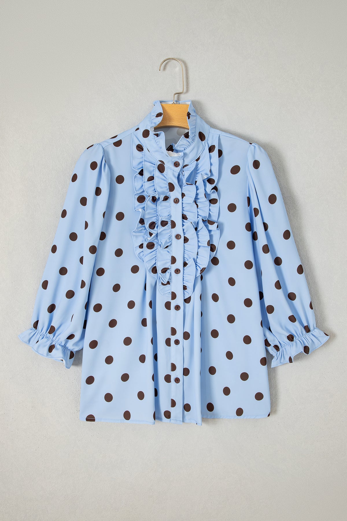 Polka Dot Ruffle Blouse