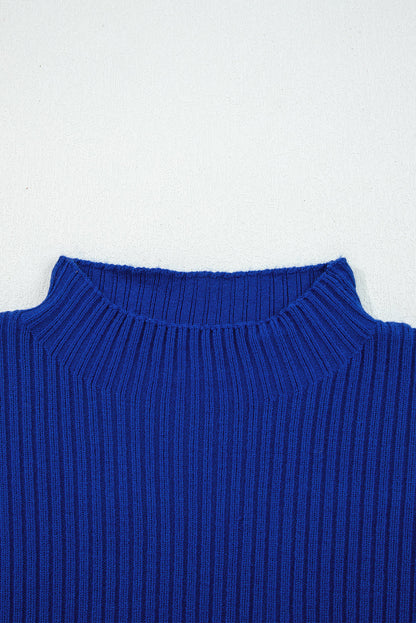 Solid Ribbed Knit Patch Pocket Short Sleeve Top