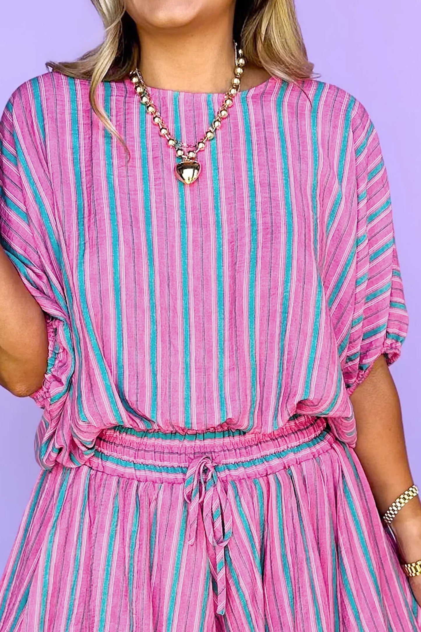 Picnic Stripe Shorts Set