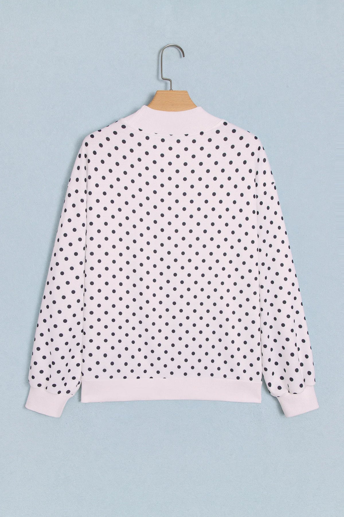 Polka Dot Mock-Neck Sweatshirt — product image 3