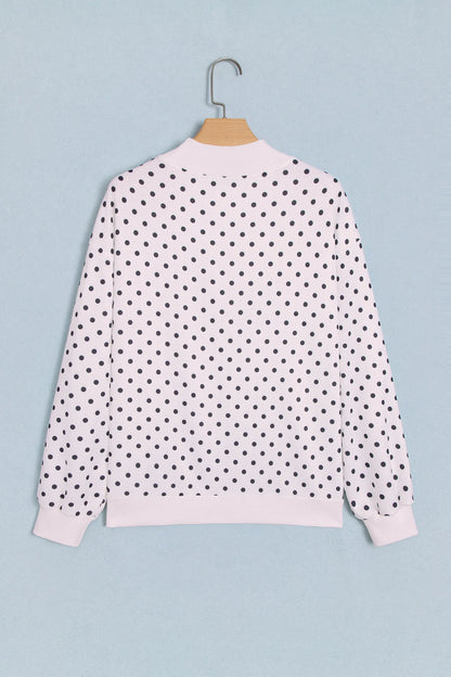 Polka Dot Mock-Neck Sweatshirt — product image 3