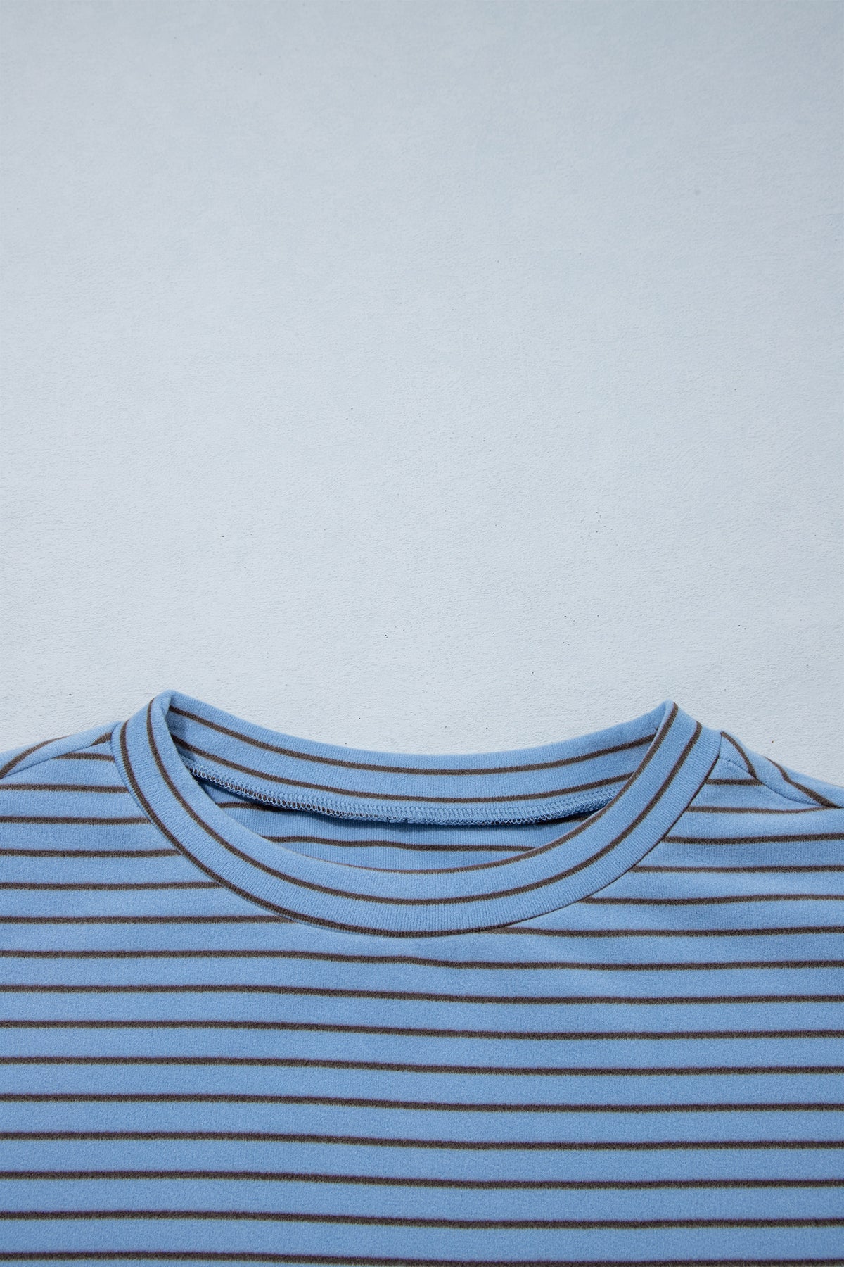 Striped Colorblock Crewneck Pullover