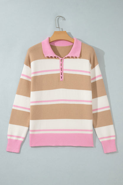 Marsh Striped Drop Shoulder Sweater