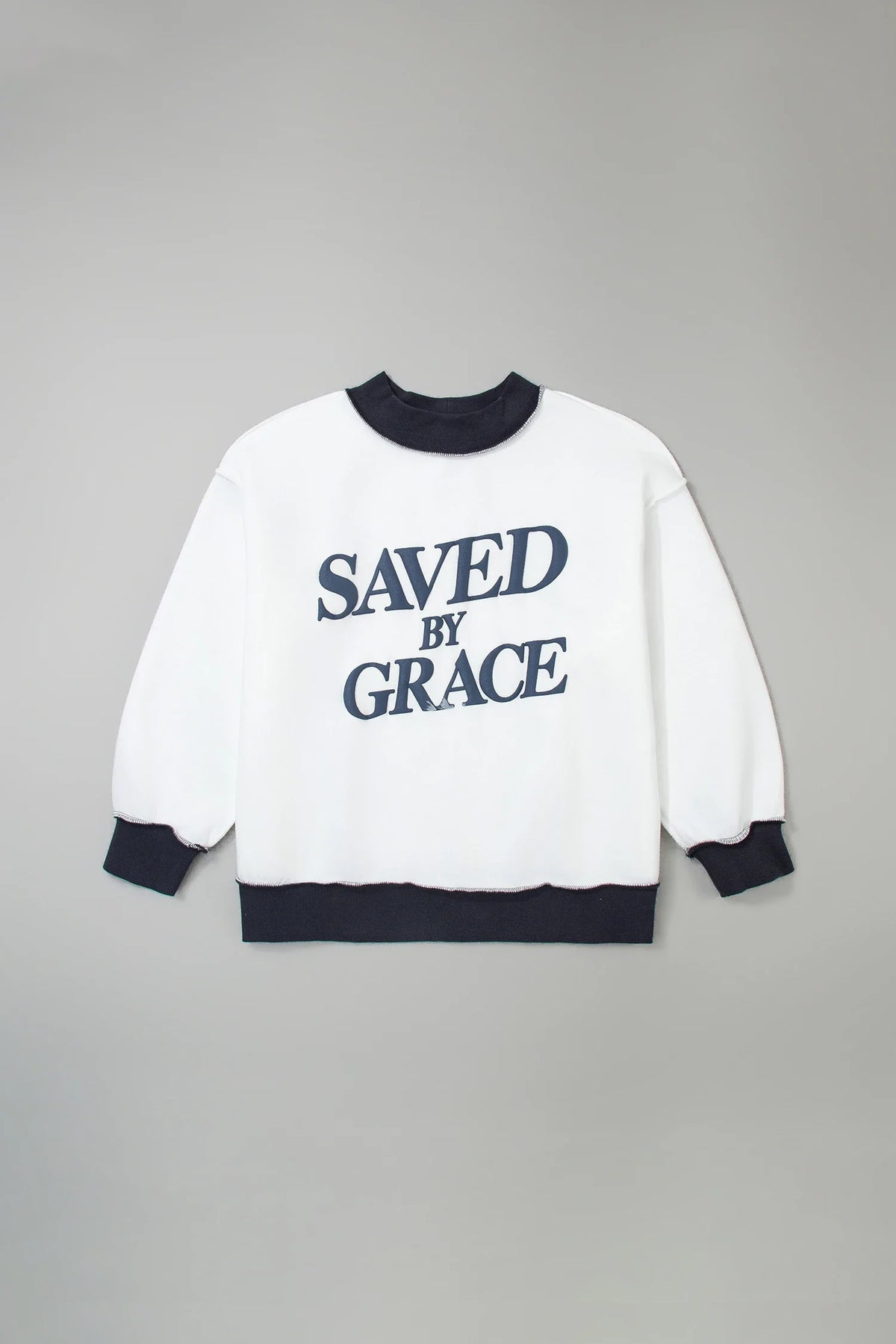 Plus Size Saved By Grace Mock Neck Sweatshirt — product image 2