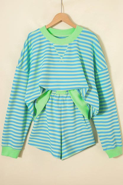 Field Day Striped Pullover Short Set