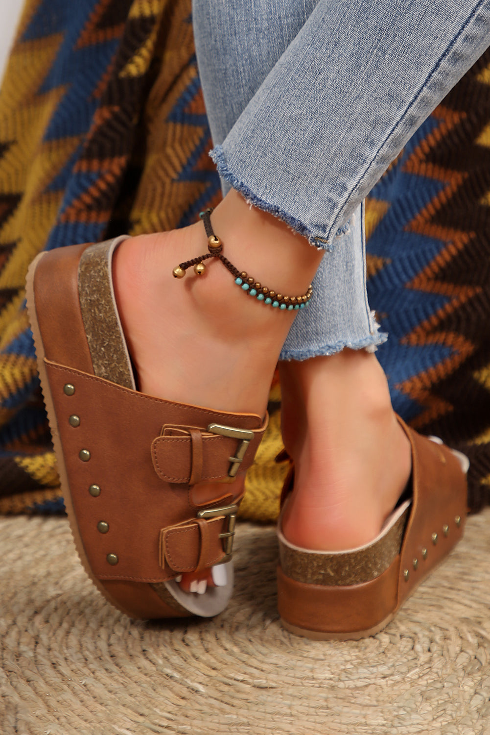 Night Out Studded Platform Sandal Slippers