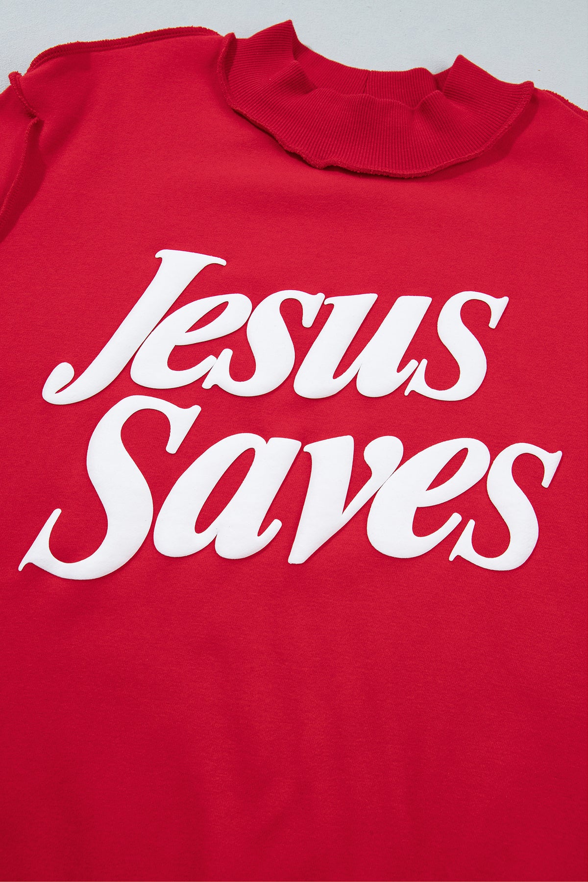 Jesus Saves Mock Neck Sweatshirt