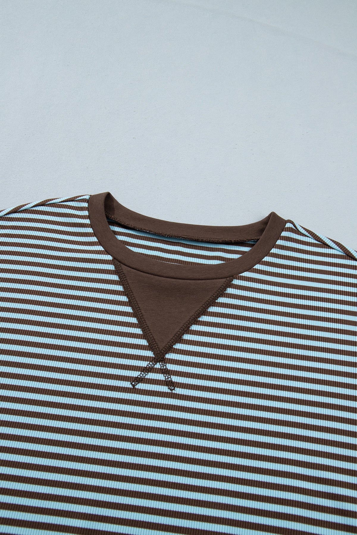 Plus Size Striped Top & Drawstring Shorts Set — product image 4